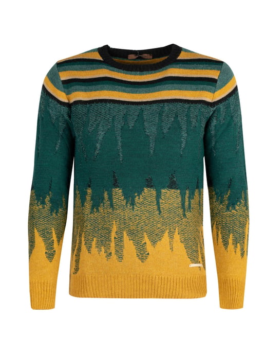 Takeshy Kurosawa Suéter Degrade del hombre amarillo, verde - Image 1