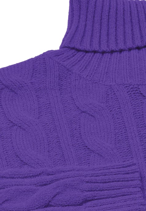 Mymo Turtleneck pullover women purple - Image 3