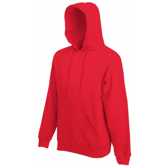 Fruit Of The Loom Mens Hooded Sweatshirt / Hoodie (Red) - Image 4