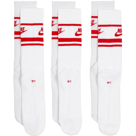 Nike DX5089 Unisex Dri-FIT Sportswear Everyday Essential Crew Socks (6 Pair) White