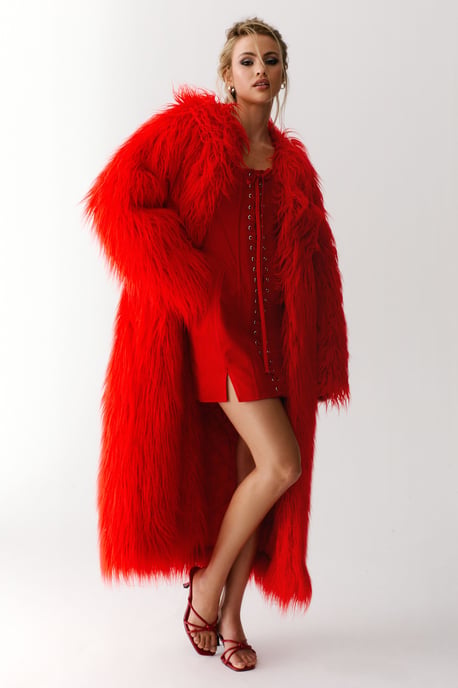 Maxi Faux Mongolian Coat