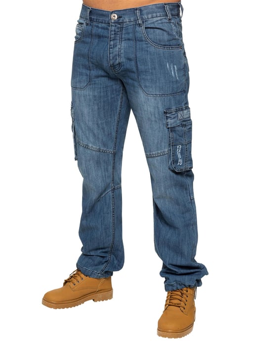 Enzo | Vaqueros de combate para hombre - Azul - Image 1