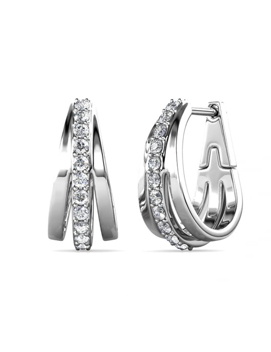 Conjuntos de aros Aurielle - Plata y cristal - Image 5