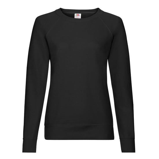 Fruit of the Loom Womens/Ladies Lightweight Lady Fit Raglan Sweatshirt (Black) - Image 1