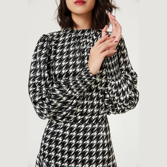 Houndstooth print blouse - Image 5