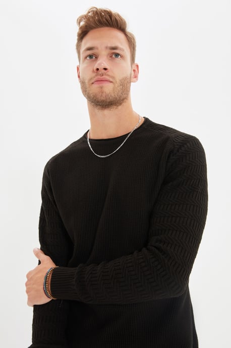 Trendyol Men's Raglan Sleeve Straight Sweater - Image 3