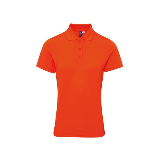 Premier Womens/Ladies Coolchecker Plus Polo Shirt (Orange) - Image 1