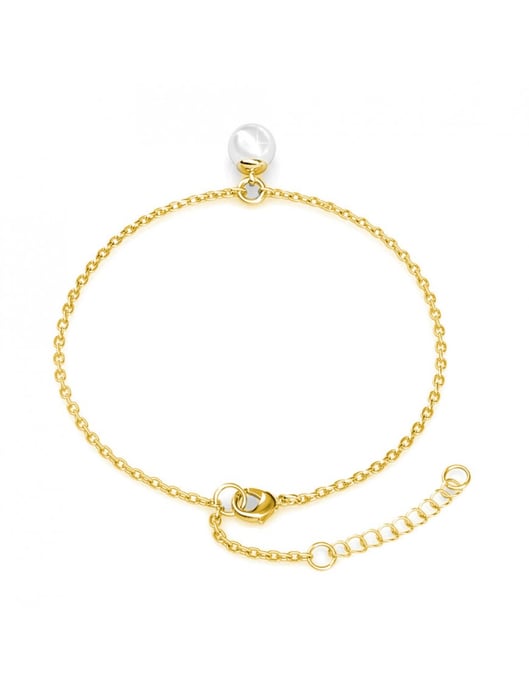 Pulsera de Perlas de Cristal - Oro y Cristal - Image 4