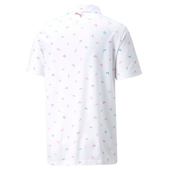 Puma x Arnold Palmer Manija corta Coloque White White Mens Bailing Umbrellas Golf Polo 533021 01 - Image 6