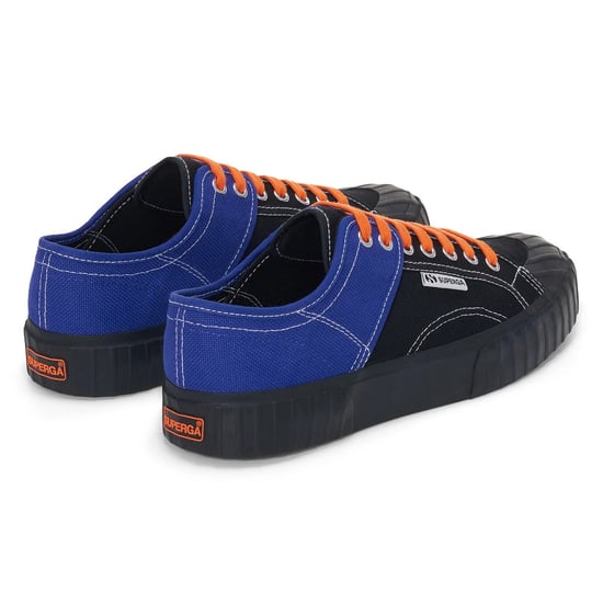 Superga Womens/Ladies Colour Block Trainers (White Avorio/Black/White)