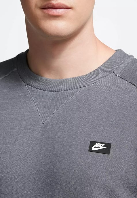 Chándal Nike Sportswear Optic Fleece Crew Gris para Hombre - Image 4