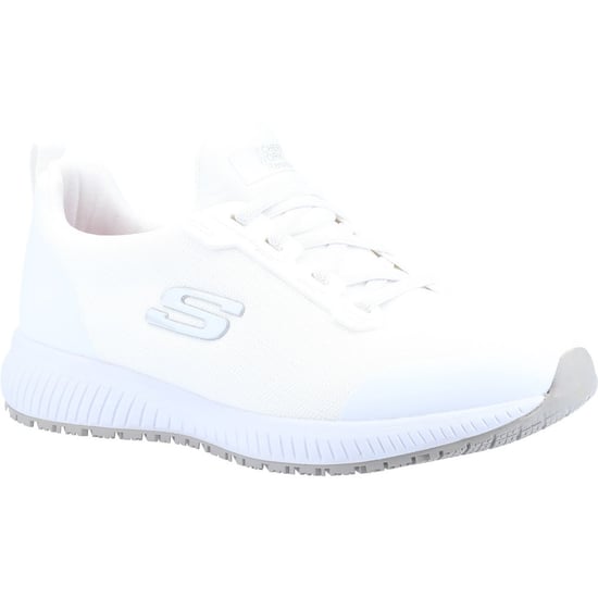 Skechers Womens Squad Slip Resistant Lace Up Safety Trainers - Image 1