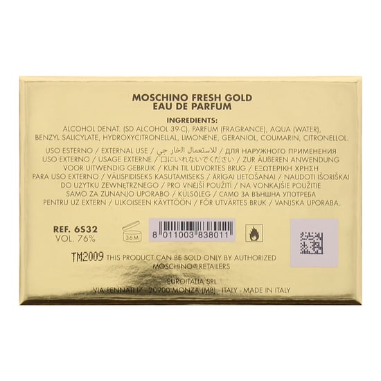 Moschino Gold Fresh Couture Eau de Parfum Spray 100 ml Para Ella - Image 2