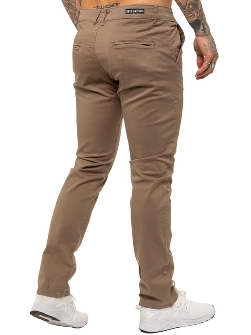 Enzo | Jeans Chino Slim Fit de Stretch para Hombre - Beis - Image 3