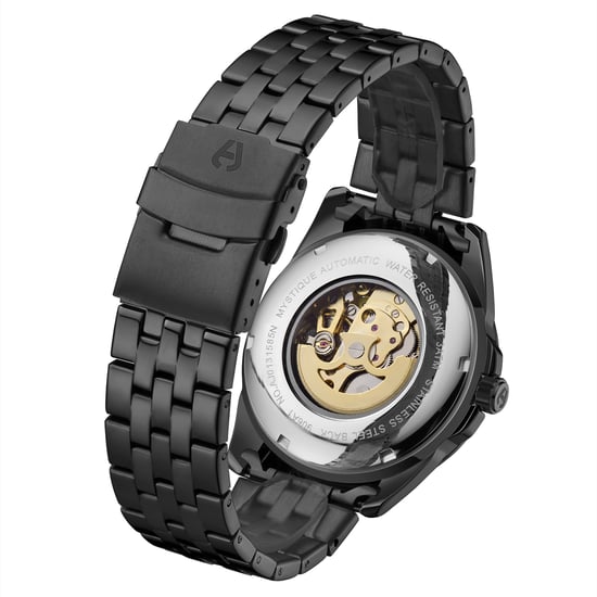 Reloj de Lujo Anthony James Automático Esqueleto Negro para Hombre - Image 2