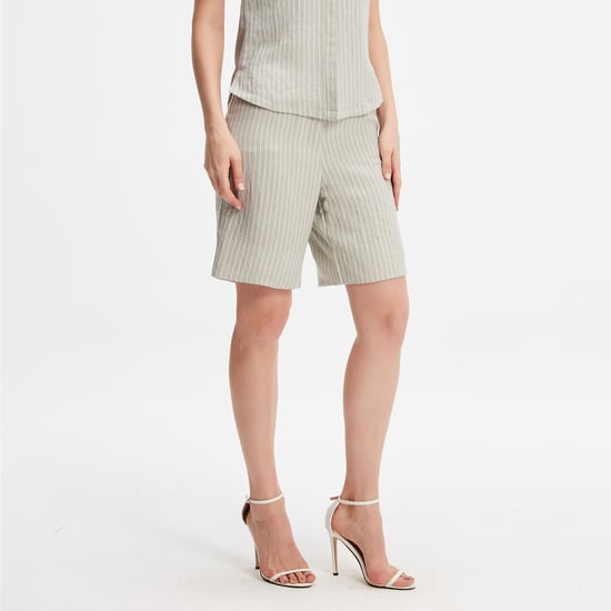 Striped straight shorts - Image 3