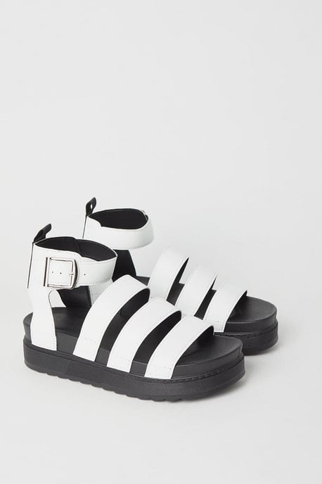 Faith: Honour Multi Strap Footbed Chunky Wedge Sandals