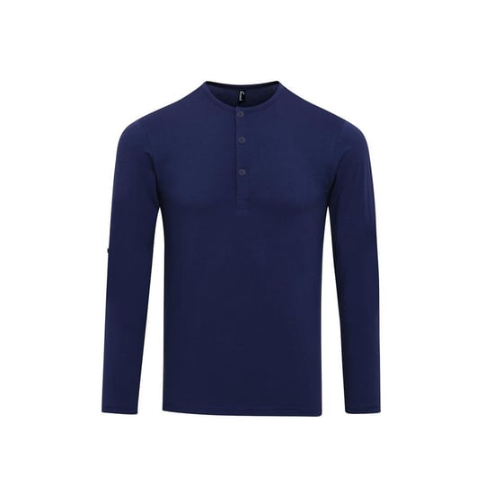 Premier Mens Long John Roll Sleeve T-Shirt (Indigo) - Image 1