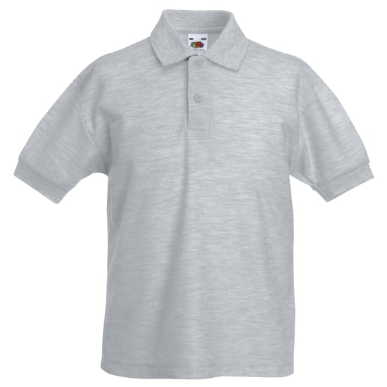 Fruit of the Loom Childrens/Kids Pique Short-Sleeved Polo Shirt (Heather Grey) - Image 1