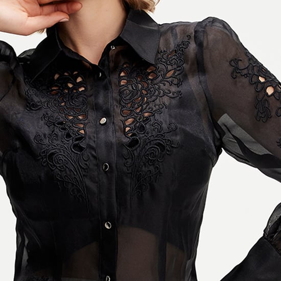 Embroidered Organza blouse - Image 4