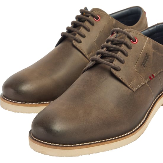 Pod Hampton Leather Men's Grey Lace-Up Shoes - Image 6