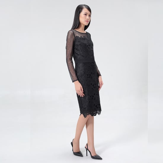 Macro lace cut-to-fit dress and tulle sleeves - Image 3