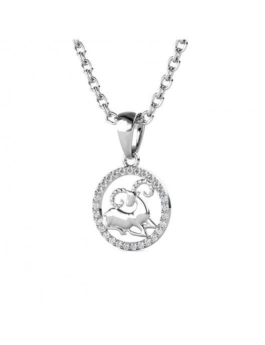 Colgantes del Zodíaco Aries - Plata y Cristal - Image 3