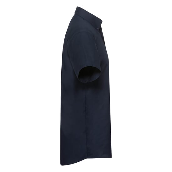 Russell Collection Mens Oxford Formal Shirt (Bright Navy) - Image 3
