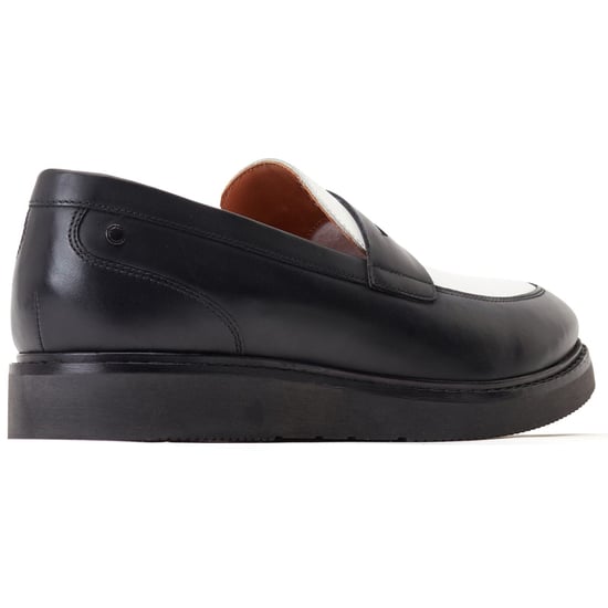 Base London Sid Leather Men's Black/White Loafers - Image 2