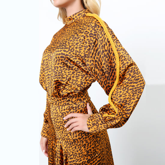 Leopard print blouse and tassel sleeves - Image 4