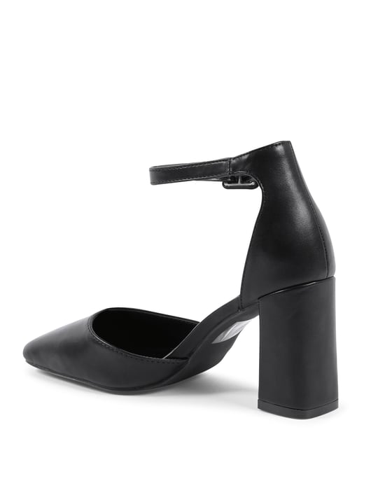 19V69 Italia Womens Ankle Strap Pump Black