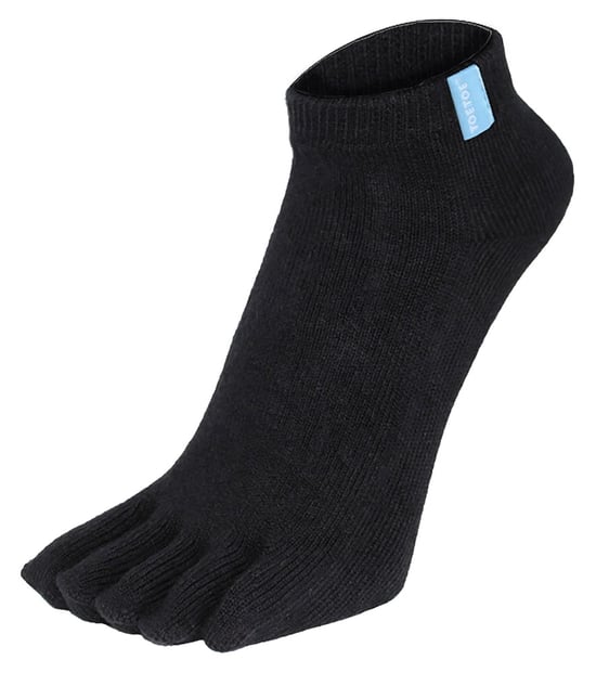 TOETOE - Calcetines de tobillo esenciales de algodón con control de humedad para hombres y mujeres - Negro - Image 1