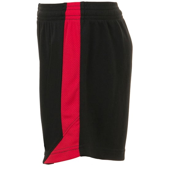 SOLS Childrens/Kids Olimpico Football Shorts (Black/Red) - Image 3