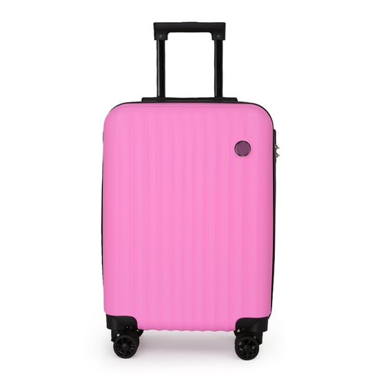 Hard Shell ABS Pink Suitcase 8 Wheel Travel Case Holiday Bags