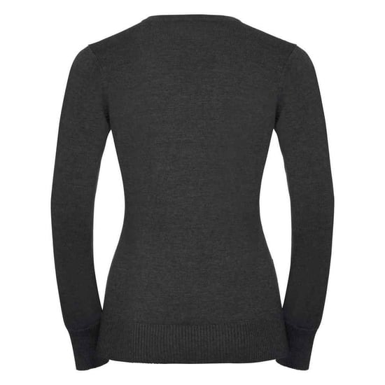 Russell Collection Womens/Ladies Marl V Neck Sweatshirt (Charcoal) - Image 2