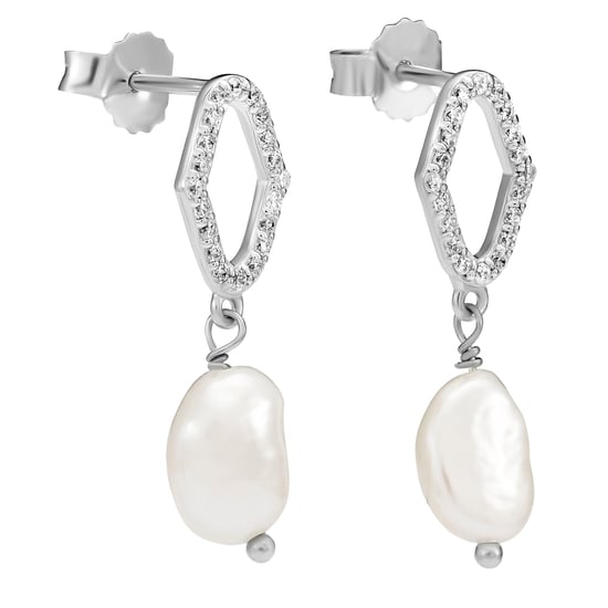Orphelia 'Normandy' Women's 925 Sterling Silver Drop Earrings - Silver ZO-7574 - Image 1