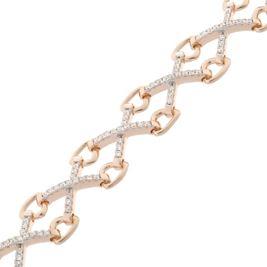 Orphelia Women's 925 Sterling Silver Bracelet - Rose ZA-7212