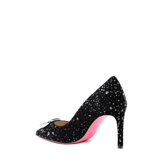 Office Party Velvet Guggenheim Pump Black