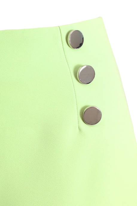 Lime Button Tailored Shorts