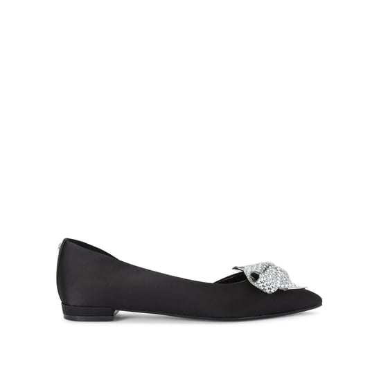 Carvela Satin Regal Bow Flat Ballet Flats