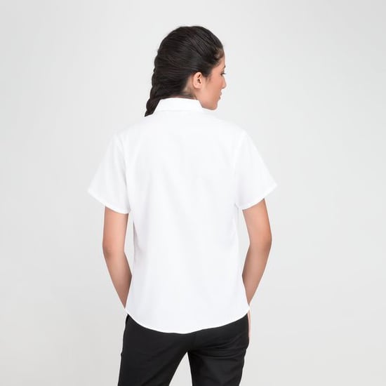 Russell Collection Ladies/Womens Short Sleeve Ultimate Non-Iron Shirt (White) - Image 2