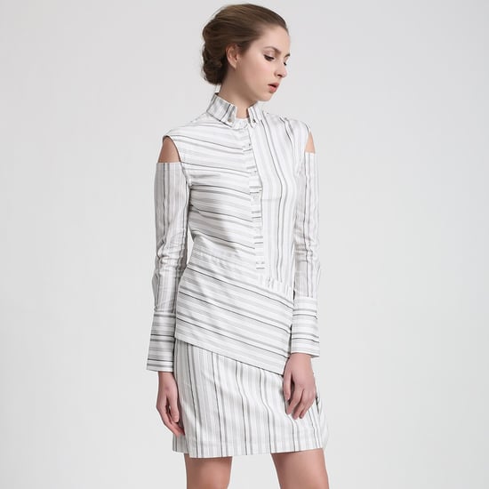 Removable Sleeves Structured Shirt Dress - Image 5