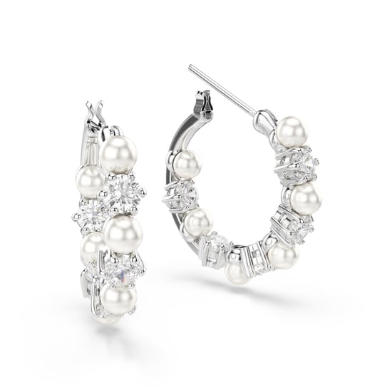 Swarovski 'Matrix Pearl' Women's Base Metal Drop Earrings - Silver 5709256 - Image 3