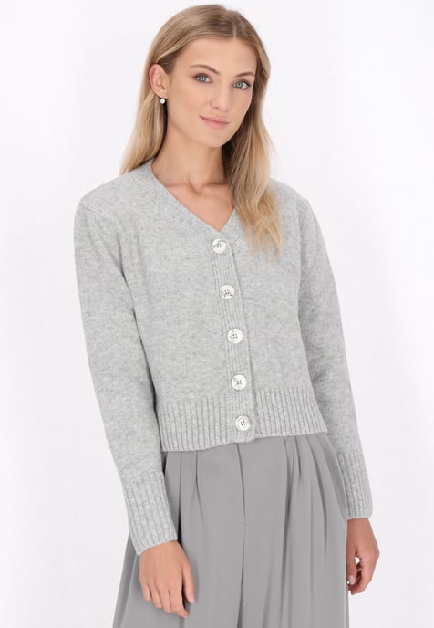 Dreimaster Cardigan women Grey melange - Image 3