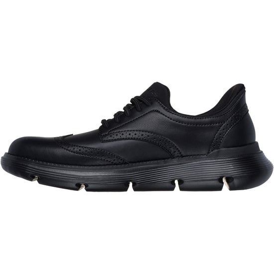 Skechers Garza Sully Leather Men's Black Lace-Up Shoes - Image 4
