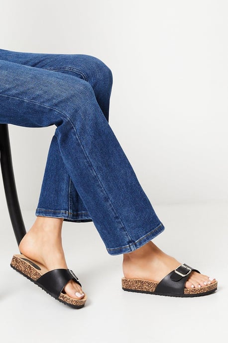 Felix Buckle Strap Footbed Slider Sandals