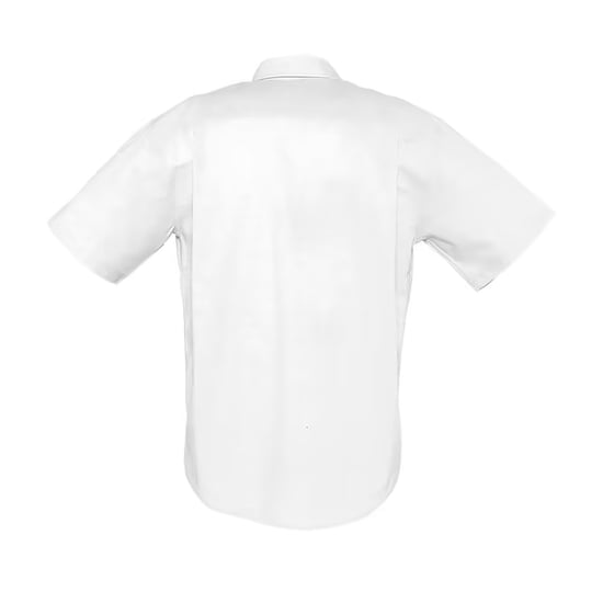SOLS Mens Brisbane Oxford Short-Sleeved Shirt (White) - Image 2