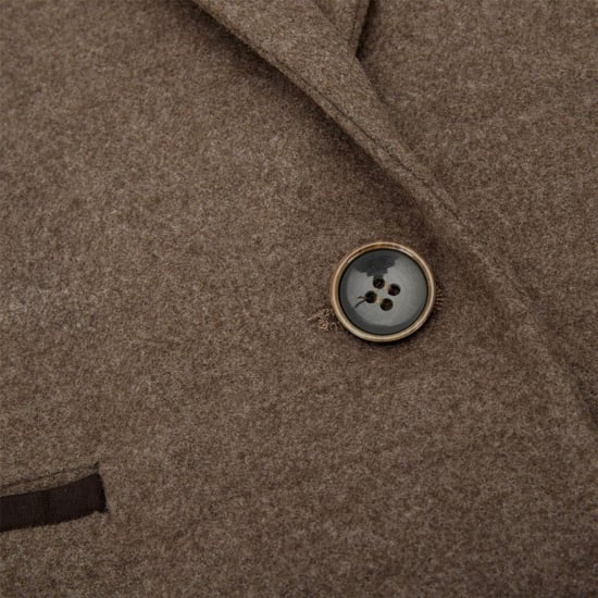 Womens Tweed 1920s Herringbone Light Brown Blazer