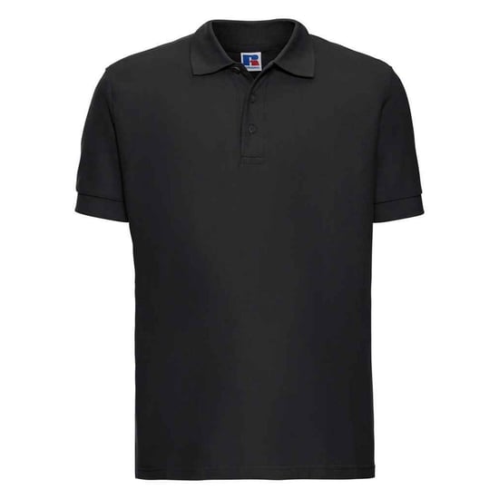Russell Mens Ultimate Cotton Pique Polo Shirt (Black) - Image 1