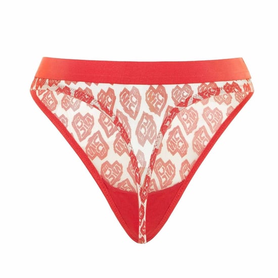 Nicce Contrasting White/Red Womens AOP Heart Thong Underwear 211 2 15 10 0469